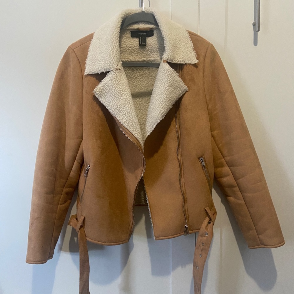 Faux suede and Sherpa brown jacket